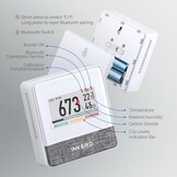 Inkbird Bluetooth CO2 Meter, IAM-T1 Luchtkwaliteitsmeter | Thermometer Hygrometer Luchtdruk met Elektronisch Inktscherm, App Monitor, 18 Maanden Batterijduur, voor Thuis, Op Kantoor