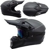 Motorcrosshelm Volwassen, Jeugd Motorhelm, Full-face Off-road Motorfiets Crash Crossmotor ATV Scooter MTB-helm, Met Bril Handschoenen Bivakmuts - Maat M(54-55CM)