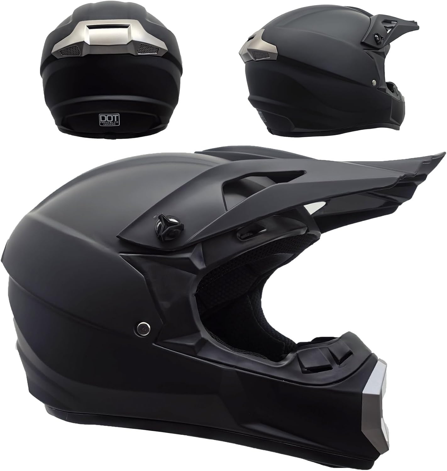 Motorcrosshelm Volwassen, Jeugd Motorhelm, Full-face Off-road Motorfiets Crash Crossmotor ATV Scooter MTB-helm, Met Bril Handschoenen Bivakmuts - Maat M(54-55CM)