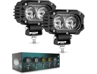 CO LIGHT 2 stuks 12 V 24 V led-koplampen voor auto, 4 inch, 50 W, IP68 waterdicht, achteruitrijlicht, SUV, offroad, motorfiets, vrachtwagen, mountainbike, UTV, tractor, graafmachine
