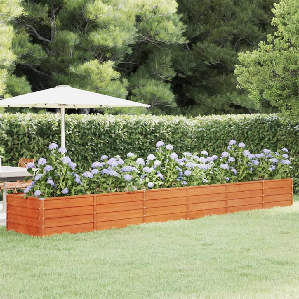 vidaXL Plantenbak verhoogd 480x80x45 cm cortenstaal roestig