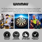 WINMAU Darts Blade 6 Triple Core Carbon Professional PDC Dartboard with Official tournament specifications | Endorsed by the PDC