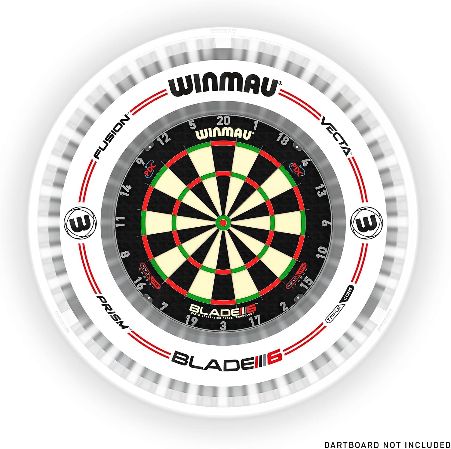 WINMAU Plasma Dartboard-lichtserie - origineel zwart plasmalicht - plasma-ijswit licht - bundelopties met omgeven