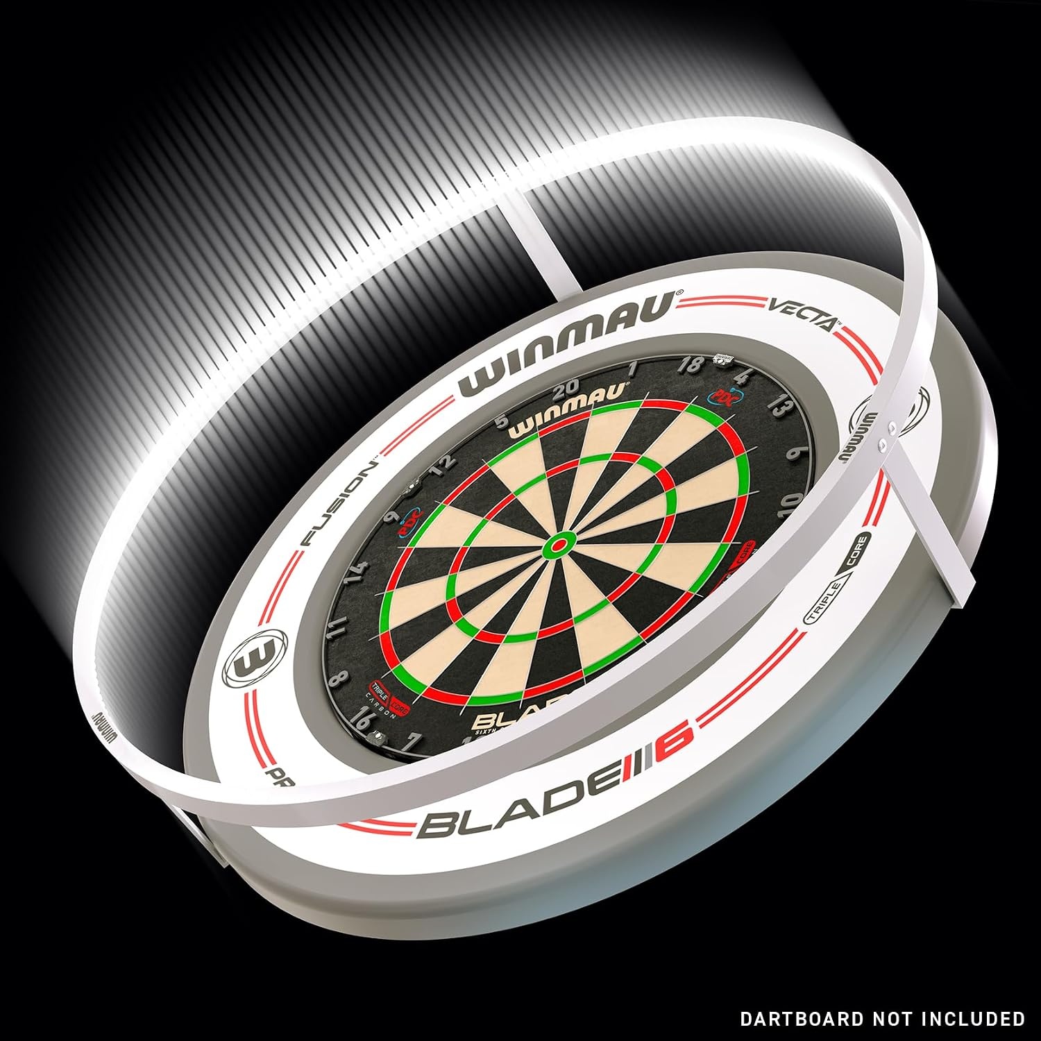 WINMAU Plasma Dartboard-lichtserie - origineel zwart plasmalicht - plasma-ijswit licht - bundelopties met omgeven