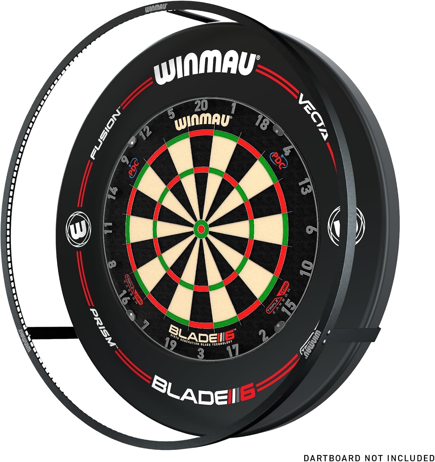 WINMAU Plasma Dartboard-lichtserie - origineel zwart plasmalicht - plasma-ijswit licht - bundelopties met omgeven