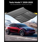 3W Boot Liner Custom Fit Tesla Model Y 2021-2024,Dog Friendly TPE All Weather Trunk Mat,Waterproof Anti-slip Easy to Clean Model Y Accessories