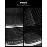 3W Boot Liner Custom Fit Tesla Model Y 2021-2024,Dog Friendly TPE All Weather Trunk Mat,Waterproof Anti-slip Easy to Clean Model Y Accessories