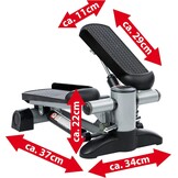 Ultrasport Up-Down-Stepper Ministepper, met Trainingscomputer, Zilver/Zwart,Meduim