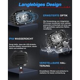 CO LIGHT 2 stuks 12 V 24 V led-koplampen voor auto, 4 inch, 50 W, IP68 waterdicht, achteruitrijlicht, SUV, offroad, motorfiets, vrachtwagen, mountainbike, UTV, tractor, graafmachine