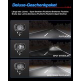 CO LIGHT 2 stuks 12 V 24 V led-koplampen voor auto, 4 inch, 50 W, IP68 waterdicht, achteruitrijlicht, SUV, offroad, motorfiets, vrachtwagen, mountainbike, UTV, tractor, graafmachine