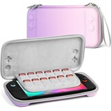 URAQT Switch 2 Tasche Kompatibel mit Nintendo Switch 2 (2025)、Tasche für Switch 2 Konsole、12 Unabhängige Kartensteckplätze、Robuste 600D-Polyester-Switch-Schutzhülle、Case für Switch 2 - Lila