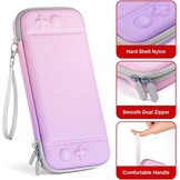 URAQT Switch 2 Tasche Kompatibel mit Nintendo Switch 2 (2025)、Tasche für Switch 2 Konsole、12 Unabhängige Kartensteckplätze、Robuste 600D-Polyester-Switch-Schutzhülle、Case für Switch 2 - Lila