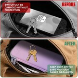 URAQT Switch 2 Tasche Kompatibel mit Nintendo Switch 2 (2025)、Tasche für Switch 2 Konsole、12 Unabhängige Kartensteckplätze、Robuste 600D-Polyester-Switch-Schutzhülle、Case für Switch 2 - Lila