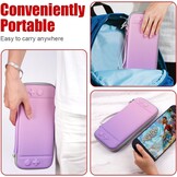 URAQT Switch 2 Tasche Kompatibel mit Nintendo Switch 2 (2025)、Tasche für Switch 2 Konsole、12 Unabhängige Kartensteckplätze、Robuste 600D-Polyester-Switch-Schutzhülle、Case für Switch 2 - Lila