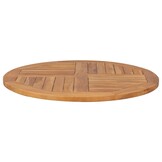 vidaXL Tafelblad rond 2,5 cm 80 cm massief teakhout