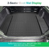 GAFAT Nieuwe Suzuki Jimny 2021-2024 2025 JB64/JB74 kofferbakmat, gemakkelijk op te vouwen, TPE all-weather kofferbakmat hoge rand origineel 3D-scannen, multifunctionele mat [2-zits]