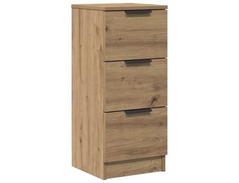 vidaXL Dressoir 30x30x70 cm bewerkt hout artisanaal eikenkleur