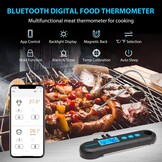 INKBIRD Bluetooth Digitale Vleesthermometer met Externe Probes,Onmiddellijke Uitlezing in 2 Seconden, Oplaadbare Voedselthermometer voor Grillen,BBQ en Koken