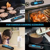 INKBIRD Bluetooth Digitale Vleesthermometer met Externe Probes,Onmiddellijke Uitlezing in 2 Seconden, Oplaadbare Voedselthermometer voor Grillen,BBQ en Koken