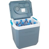 CAMPINGAZ Powerbox Plus 28 Litre Thermoelectric Cooler Box 12 V 230 V for 8 Bottles 1.5 L for Car and Camping with UV Protection 28 L Blue