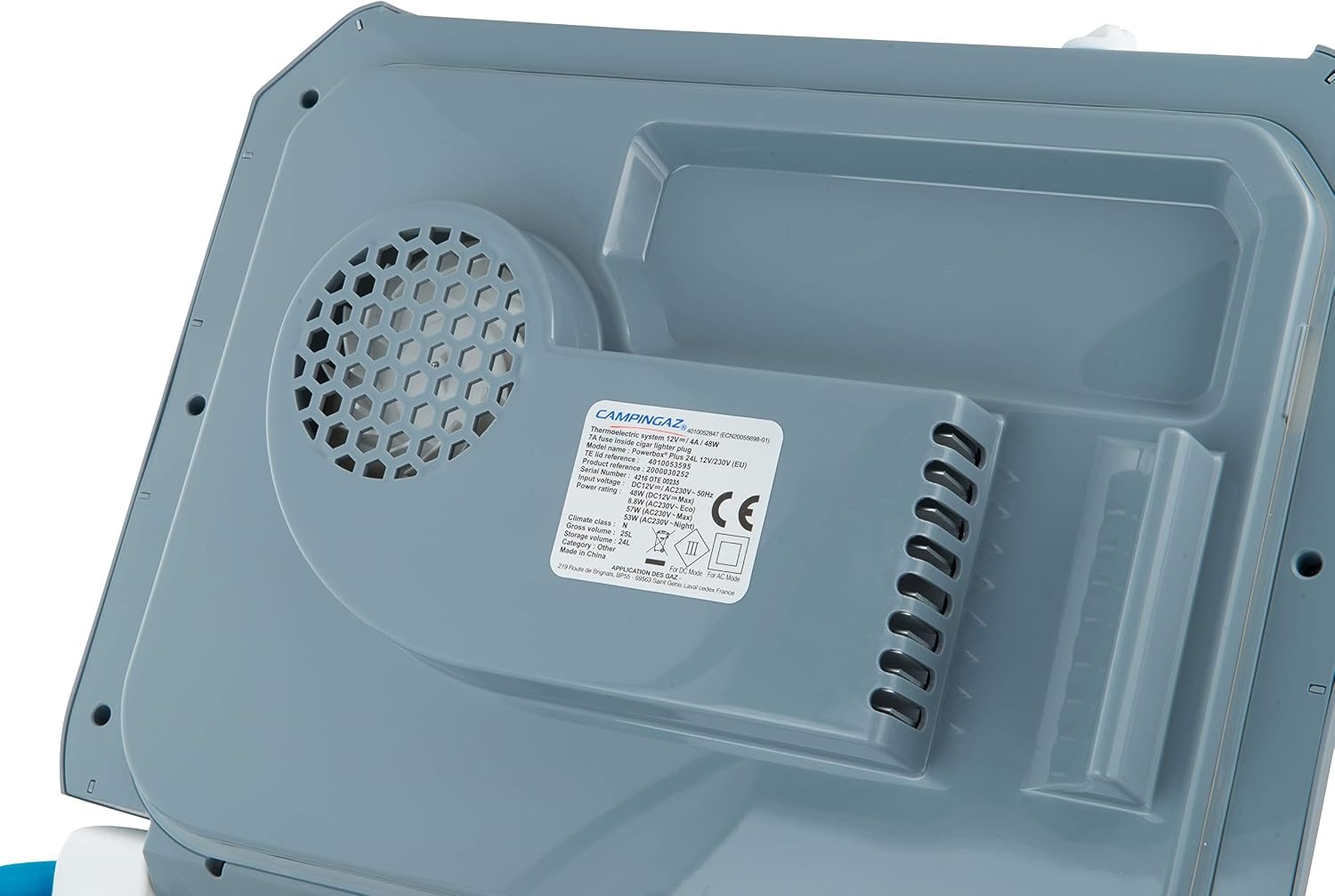 CAMPINGAZ Powerbox Plus 28 Litre Thermoelectric Cooler Box 12 V 230 V for 8 Bottles 1.5 L for Car and Camping with UV Protection 28 L Blue