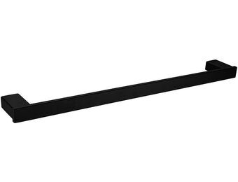 Handdoekstang voor badkamer & keuken 60 cm mat zwart RVS SUS 304 | Roestbestendig & Krasbestendig