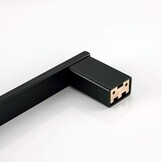Handdoekstang voor badkamer & keuken 60 cm mat zwart RVS SUS 304 | Roestbestendig & Krasbestendig