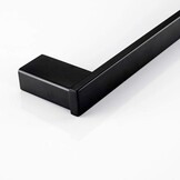 Handdoekstang voor badkamer & keuken 60 cm mat zwart RVS SUS 304 | Roestbestendig & Krasbestendig