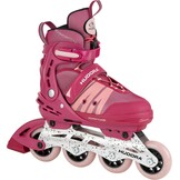 Hudora Inline Skates Comfort - Adjustable Inline Skates for Children & Teenagers - Blue, Checkered, Size Adjustable, ABEC 7 Carbon Bearings, High-Rebound PU Wheels, Aluminium Chassis