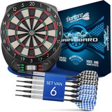 DartPro - Het originele elektronische dartbord - dartbord met 6 darts [draadloos te gebruiken] - Innovatief dartautomaat met 65 varianten - dartpijl voor 1 tot 8 spelers