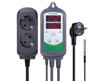 Inkbird ITC-308 Digitale Thermostaat met Verwarmings Koeling Functie | Temperatuurregelaar met NTC-sonde voor Kas, Reptiel, Thuisbrouwen, Terrarium