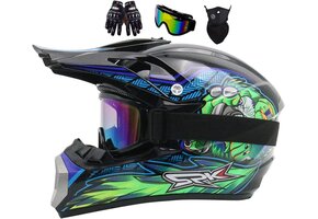 Kinder Motorcrosshelm Set - Maat S - 34% Korting