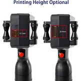 Handheld Inkjet Printer 25.4mm, E15-1 Draagbare Handheld Inkjet Printer Gun met ER521 Zwarte Inktcartridge, voor Tekst QR Barcode Batch Nummer Logo Datum Label