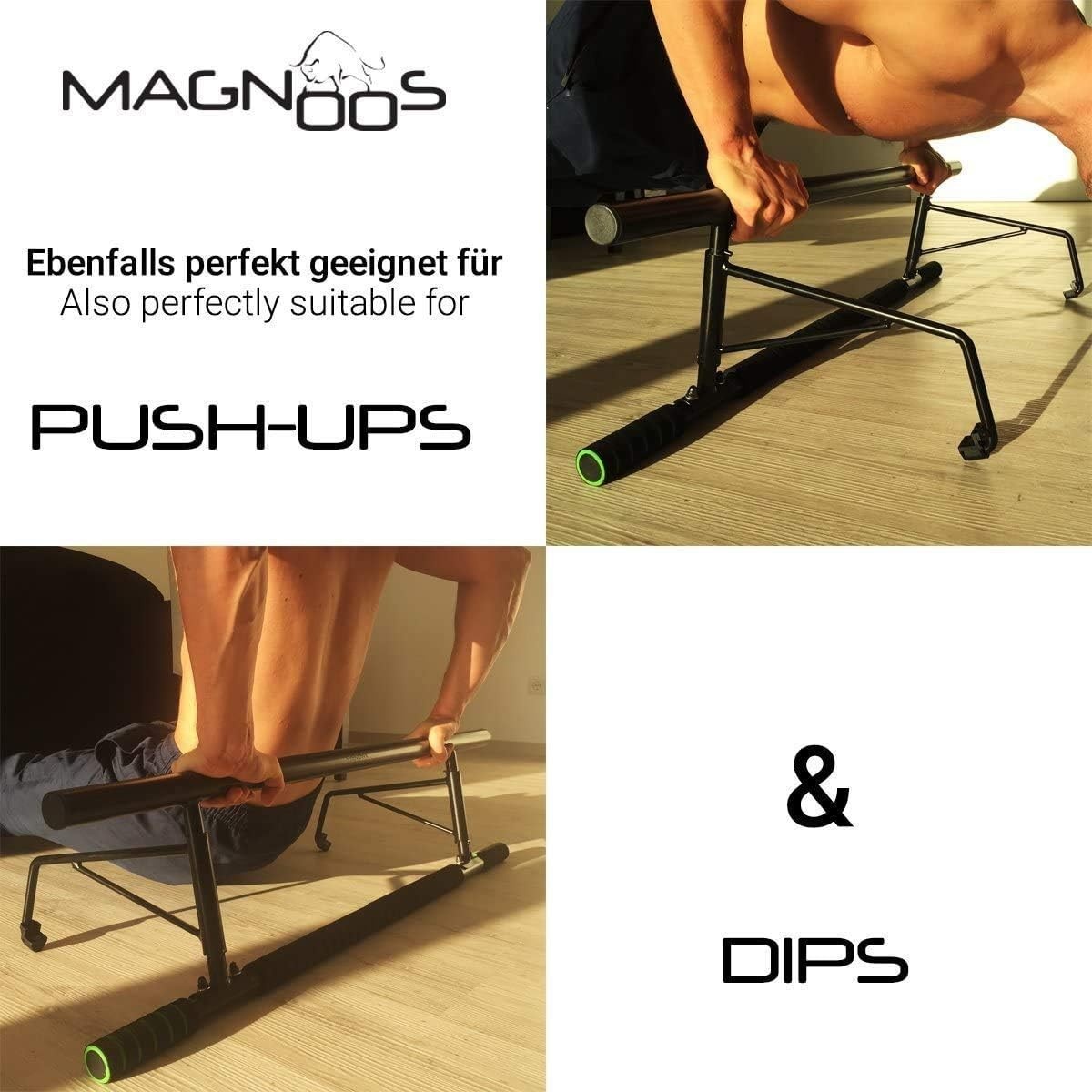 Matador optrekstang – premium strijkstang zonder schroeven en montage – pull-up bar voor meer bewegingsvrijheid – effectieve fitnesstraining thuis