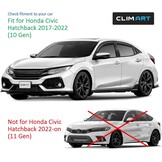 CLIM ART Deflectors compatible with Honda Civic 17-22 HB - In-channel 4Pcs