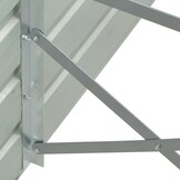 vidaXL Plantenbak verhoogd 480x80x77 cm gegalvaniseerd staal grijs