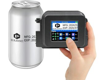 XMINI 12,7 mm draagbare inkjetprinter, draagbare mini-inkjetcoderingsmachine voor tekstcodering, QR-code, batchnummer, logo, datum, sneldrogende inkt, 42 ml, zwart