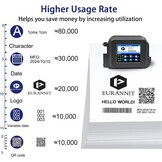 XMINI 12,7 mm draagbare inkjetprinter, draagbare mini-inkjetcoderingsmachine voor tekstcodering, QR-code, batchnummer, logo, datum, sneldrogende inkt, 42 ml, zwart