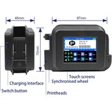 XMINI 12,7 mm draagbare inkjetprinter, draagbare mini-inkjetcoderingsmachine voor tekstcodering, QR-code, batchnummer, logo, datum, sneldrogende inkt, 42 ml, zwart