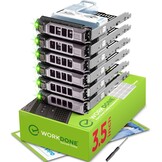 WORKDONE 6-Pack – 3,5" Harde Schijf Caddy met 2,5" HDD-Adapter – Compatibel met de Dell PowerEdge geselecteerde 11e-13e gen. servers - Handleiding – Etiketten - Schroevendraaier – Schroeven