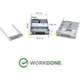 WORKDONE 6-Pack – 3,5" Harde Schijf Caddy met 2,5" HDD-Adapter – Compatibel met de Dell PowerEdge geselecteerde 11e-13e gen. servers - Handleiding – Etiketten - Schroevendraaier – Schroeven