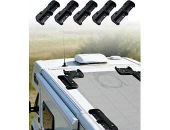 ECO-WORTHY Zonnepaneelhouder met hangende koelconstructie, snelle installatie, compatibel met flexibele en glazen modules onder 200 W, geschikt voor camping, camper, plat dak en boot