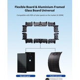 ECO-WORTHY Zonnepaneelhouder met hangende koelconstructie, snelle installatie, compatibel met flexibele en glazen modules onder 200 W, geschikt voor camping, camper, plat dak en boot
