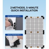 ECO-WORTHY Zonnepaneelhouder met hangende koelconstructie, snelle installatie, compatibel met flexibele en glazen modules onder 200 W, geschikt voor camping, camper, plat dak en boot