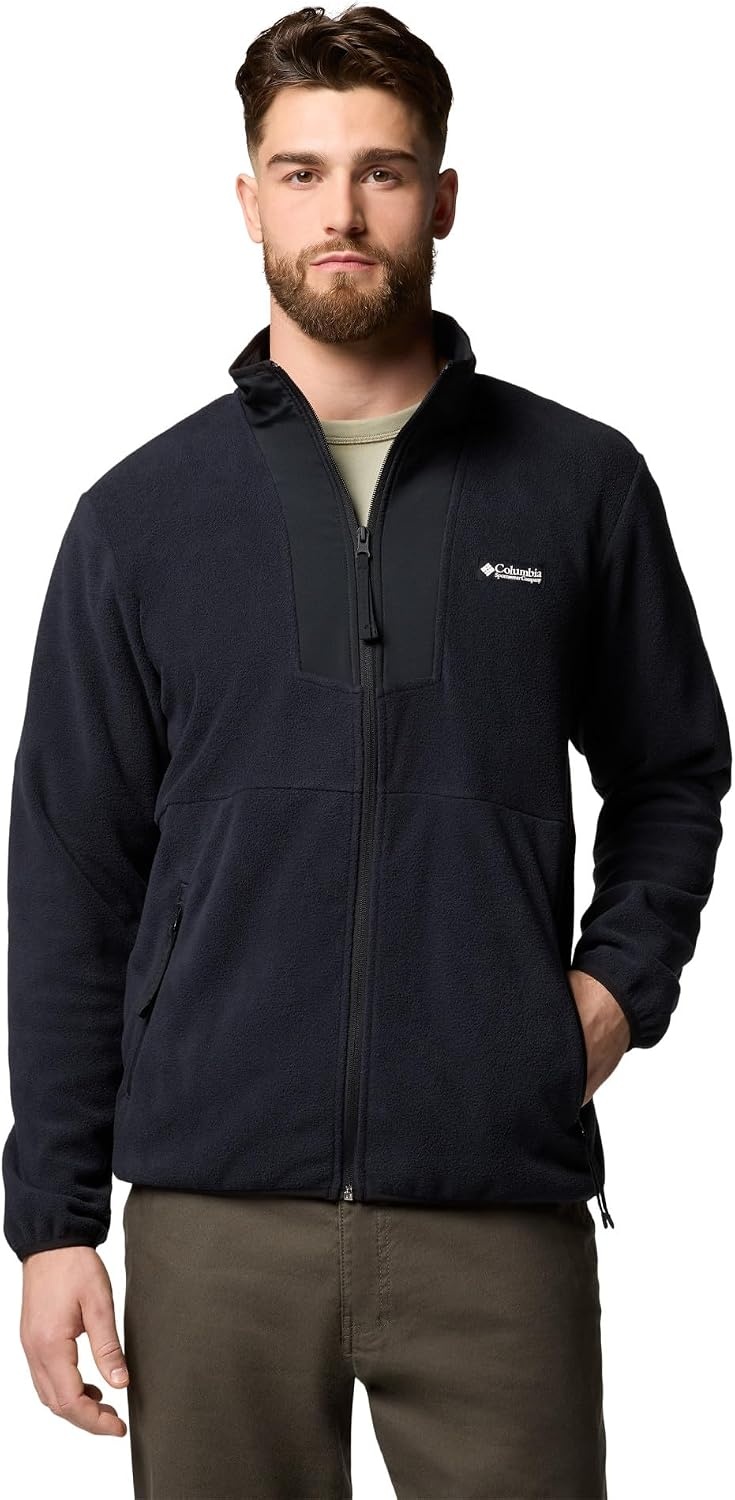Heren Fleecejack Sequoia Grove Full Zip - Zwart, 29% Korting!