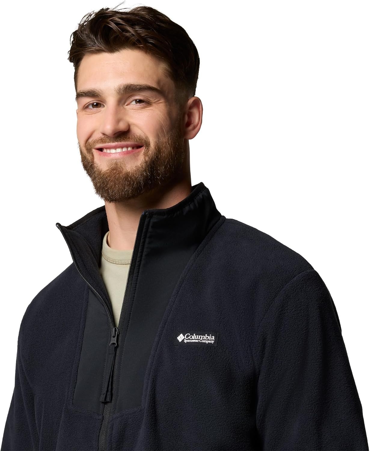 Heren Fleecejack Sequoia Grove Full Zip - Zwart, 29% Korting!