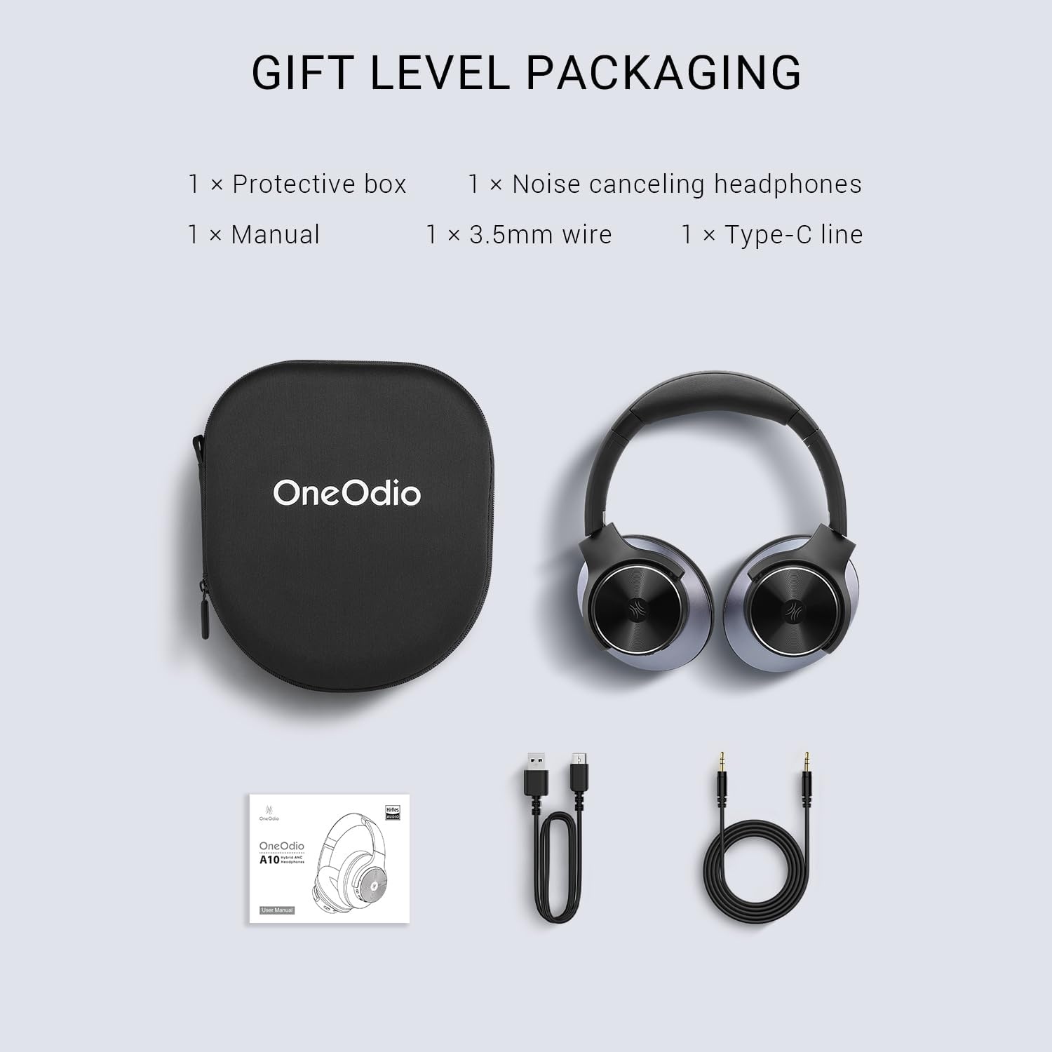 Over-ear hoofdtelefoon ANC Draadloos Bluetooth 62u Batterij Diepe Bas -34%