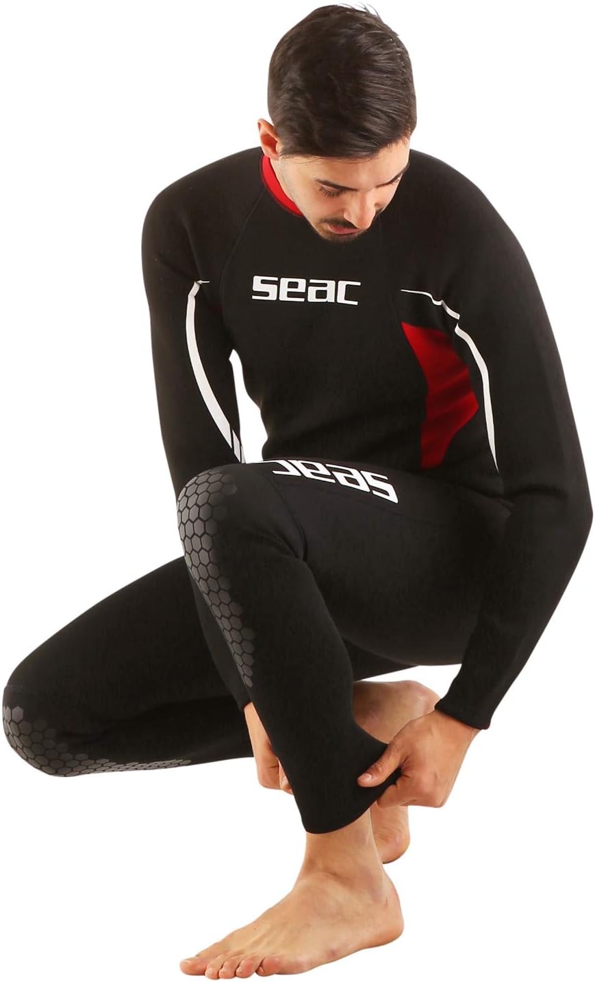 Wetsuit Heren Lang 2,2mm Neopreen Zwart (Maat M) - 34% Korting