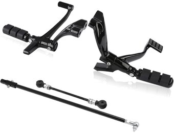 Zwarte Forward Controls Voetsteunen Harley Sportster XL 1200 883 met 35% Korting