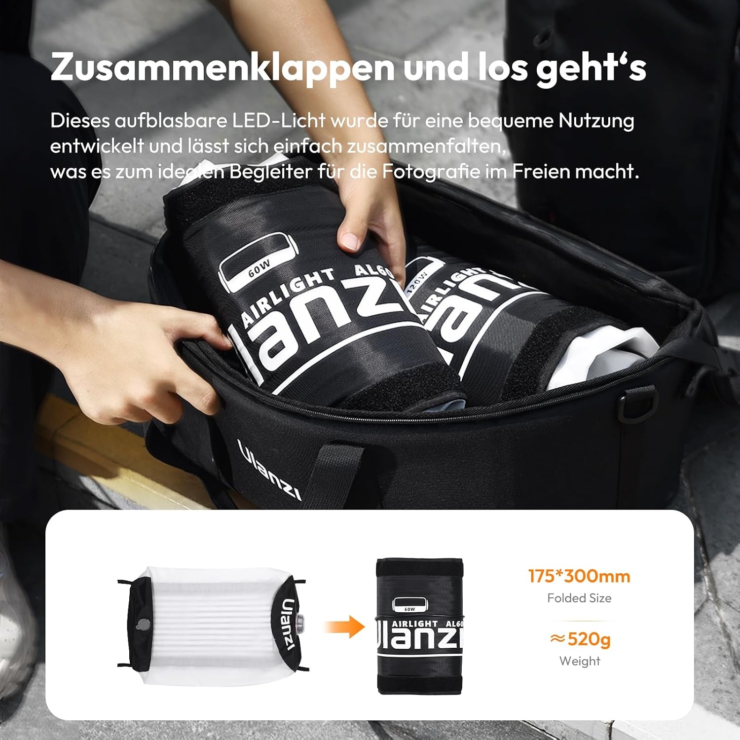 Opblaasbare LED Fotostudio met 10 Lichteffecten - 34% Korting